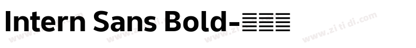 Intern Sans Bold字体转换